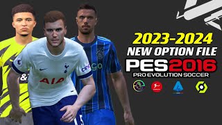 PES 2016  NEWOPTIONFILE RSP PATCH 2024  12124  PC [upl. by Noni908]