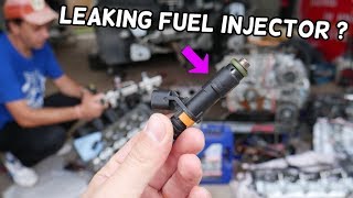 SYMPTOMS OF A LEAKING FUEL INJECTOR [upl. by Eaned]