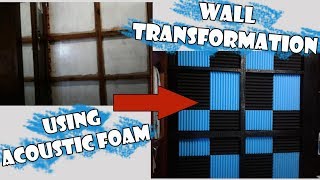 Installing Acoustic Foam Without Damaging The Wall  Wall Transformation [upl. by Ovid]