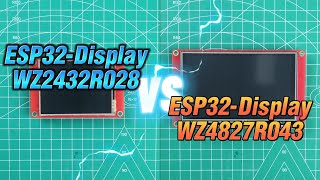 LVGL Touch Screen Demo  Elecrow ESP32 TFT Display 28quot VS 43quot [upl. by Catima16]