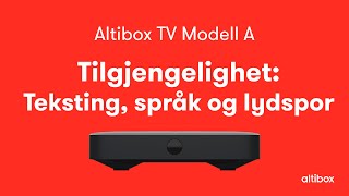 Teksting språk og lydspor på Altibox TV Modell A [upl. by Aitetel933]