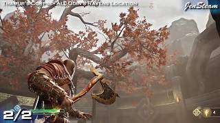 God of War All Odins Ravens in Thamurs Corpse Allfather Blinded Trophy [upl. by Leasia]