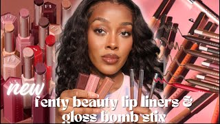 NEW Fenty Lip Liners and Gloss Bomb Stix  So CREAMY [upl. by Compte]