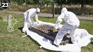 Asbestos Removal in Scorching Heat  ep23  Old Farmhouse Renovation [upl. by Alioz]