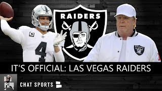 Las Vegas Raiders Officially Announced As New Team Name  Raiders News [upl. by Onailime]