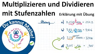 Multiplizieren und Dividieren mit Stufenzahlen Rechnen mit Dezimalzahlen 2 [upl. by Ellirehs183]