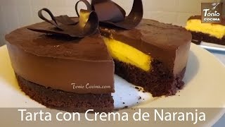 Tarta de chocolate con crema de naranja [upl. by Morganica150]