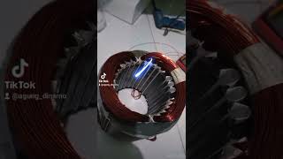 Rewinding Stator genset dinamo [upl. by Alyaj]