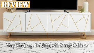 EDYO LIVING Modern TV Stand for 75quot TV Review  Very Nice Large TV Stand with Storage Cabinets [upl. by Jalbert]