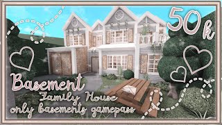 Bloxburg Build  Basement Two Story House only basement gamepass 50k [upl. by Ladew]