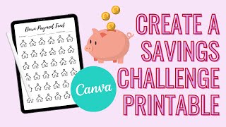 How To Create A Savings Challenge Printable In Canva  Etsy Digital Download Ideas [upl. by Radburn466]