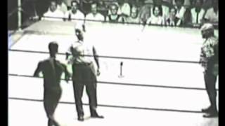 Ricki Starr vs The Zebra Kid George Bollas 1950s professional wrestling match [upl. by Hsirrehc]