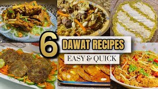 Easy amp Quick 6 Complete Traditional DAWAT Menu Recipes [upl. by Akeimahs]