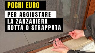 Come Riparare Una Zanzariera Rotta O Strappata  fai da te [upl. by Nnairol669]