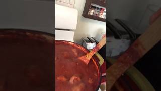 SIMMERING SUNDAY GRAVY sunday sauce cooking [upl. by Manson475]