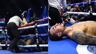 BIZARRE Ben Whittaker amp Liam Cameron fall out of the Ring amidst heavy BOMBS Exchange [upl. by Akinyt]