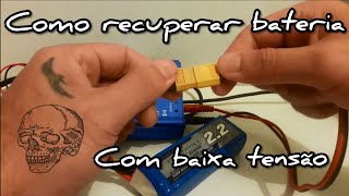 Como recuperar uma bateria Lipo com baixa tensão usando o Carregador Imax B6 100 verdadeiro [upl. by Ednutabab]