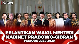 🔴LIVE  Pelantikan Wakil Menteri Kabinet PrabowoGibran 20242029  Senin 21 Oktober 2024 [upl. by Assila148]