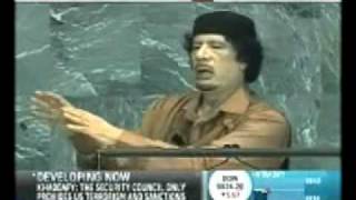 Muammar Gaddafi  speech to the UN General Assembly 23 September 2009 [upl. by Eilatam]