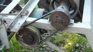 Fergeson cordwood saw conversion from flat belt to PTO and V belt drive [upl. by Ahsoem]