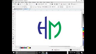 HA logo in Corel Draw Corel Draw Tutorial logo logodesign coreldraw [upl. by Stark]