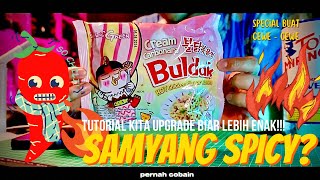 Samyang Green Ramen Buldak Carbonara Hack Upgrade Version Creamy Resep Masak Enak Halal BPOM [upl. by Aisital]