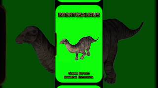 BRONTOSAURUS DINOSAUR animation on a green screen GREEN SCREEN video footage [upl. by Nagol472]