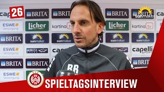 Spieltagsinterview mt Rüdiger Rehm vor SV Wehen Wiesbaden vs 1 FC Kaiserslautern [upl. by Ynahirb]