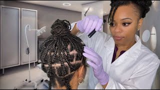 ASMR  💤 Real Person Lice Check  Scalp Oiling Treatment On 4CAfro Hair  Sleepy Clinic Roleplay [upl. by Jez]