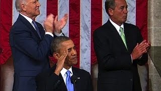 Obama salutes Afghanistan war hero in State of the Union [upl. by Lorilyn]