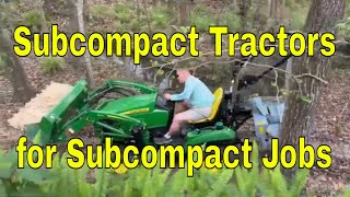 Subcompact Tractors for Subcompact Jobs John Deere 1023E 1025R [upl. by Pauwles]