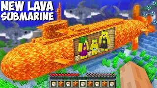 How my FAMILY SURVIVES IN LAVA SUBMARINE UNDERWATER in Minecraft  LAVA VS WATER [upl. by Ballou]