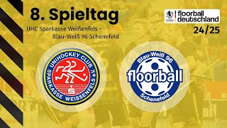 UHC Sparkasse Weißenfels vs BlauWeiß 96 Schenefeld  8 Spieltag  1 FloorballBL Herren 2425 [upl. by Essirahs264]