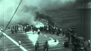 F0837 Vought F7U Cutlass Carrier Crash on USS Hancock Video [upl. by Lsiel601]