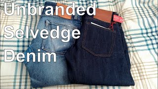 Unbranded Denim UB101 Skinny Selvedge Raw Indigo Review and Comparison [upl. by Arenat]