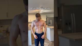 BEFORE and AFTER 100 Push Ups RESULTS pushup pushups calisthenics homeworkout shorts [upl. by Hale]