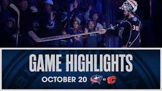 ZACH WERENSKI has GOAL ASSIST in return Blue Jackets top Flames 🔥  Game Highlights 102023 [upl. by Enaywd]