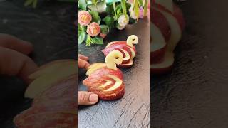 Decorative apple swan beautiful apple cutting ytshorts [upl. by Virendra156]