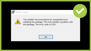 Windows Error Code 2753  The Installer Has Encountered An Unexpected Error Installing This Package [upl. by Magnus381]