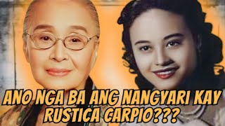 ANO NGA BA ANG NANGYARI KAY RUSTICA CARPIO [upl. by Fillbert964]