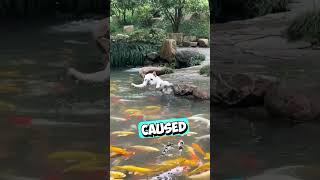 Dog Fell Into a Pond Full Of Fish 😳 shorts [upl. by Mcferren710]