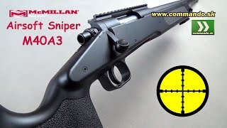 Airsoft Sniper McMillan M40A3 Spring 6mm [upl. by Gunnar]