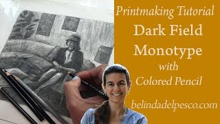 How to Make a Monotype Print  Tutorial 3  Dark Field Monotype Printmaking [upl. by Ilonka174]