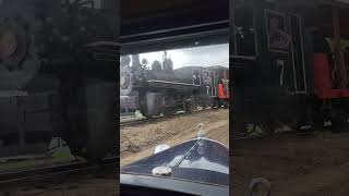 American Locomotive Works 7 0 4 0 Switcher Passes By The Model A At Buckley 2024 steamtrain [upl. by Sholes]