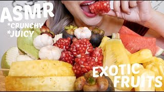 ASMR Exotic Fruit Platter  Crunchy Juicy Relaxing Eating Sounds  NE Lets Eat [upl. by Krissie]