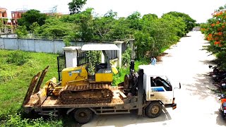 Project new dozer komatsu d20p push weed cleaning [upl. by Phalan558]