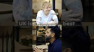 Ed Sheeran and Rohit Sharma talking about Cricket edsheeran rohitsharma ipl viral [upl. by Hnim129]