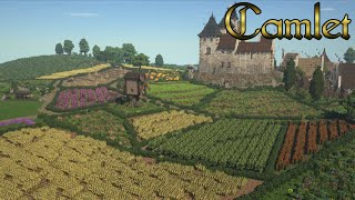 Epic Farmlands  Lets Build Camlet  Episode 4  Medieval Minecraft Town [upl. by Arst625]