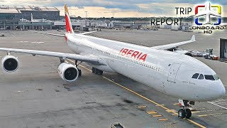 TRIP REPORT  Iberia  Airbus A340600  London Heathrow  Madrid [upl. by Elianore99]