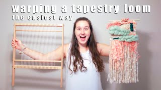 How to warp a tapestry loom frame loom [upl. by Liliane]